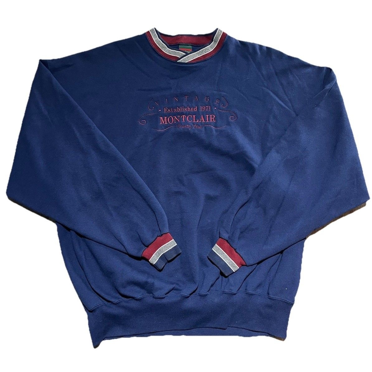 Vintage Cross Creek Montclair Men’s Navy Blue Long Sleeve Shirt Size Xl